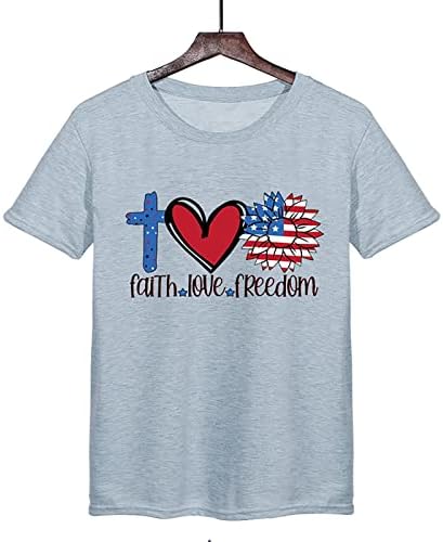 Летни мажи маички маички маички маички loveубов монограм печати срце маица четврти јули знаме со долг ракав маж маици
