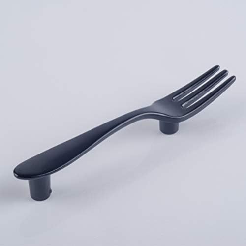 Besportble 3 парчиња цинк легура мебел рачки за вилушка лажица нож во форма на влечење рачки за декоративни кабинети шкафчиња за влечење