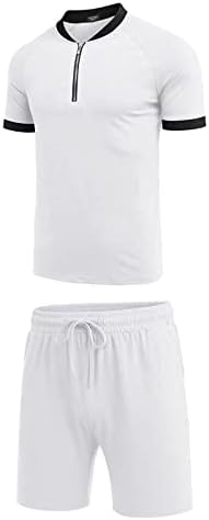 Менс летни патеки поставува лабаво вклопување со кратки ракави Поло пот, за мажи смешна 3Д маичка за печатење лапчиња и краток спортски