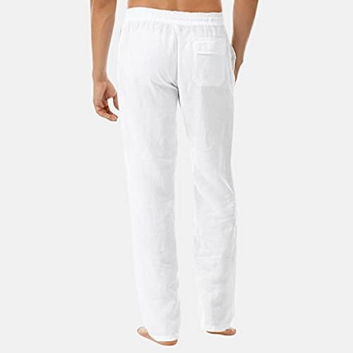 Pantansујорк Постелни панталони Опуштено вклопување - Еластична половината со цврста боја, панталони со удобни панталони со долги панталони