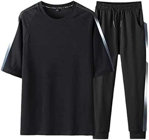 Машка спортска облека маица со две парчиња комплети за спојување на џогирање мажи облеки за фитнес облека