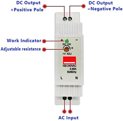 Schik Industrial DIN Rail Префрлување на електрична енергија DR-15 15W единечен излез 5V 12V 24V AC до DC Конвертор на прекинувач за напојување