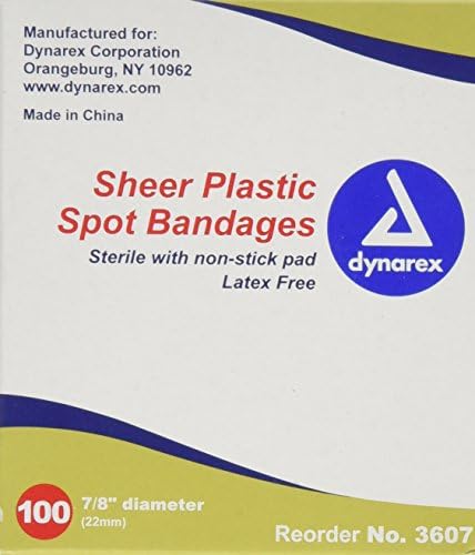 Стерилни завои за тркалезно место DynaRex, чиста пластична кутија 7/8 од 100