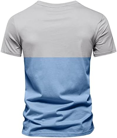 Машки кошули за пешачење Атлетски теренски тренингот трчање на екипажот на вратот на вратот кратки ракави шарени џебни маички
