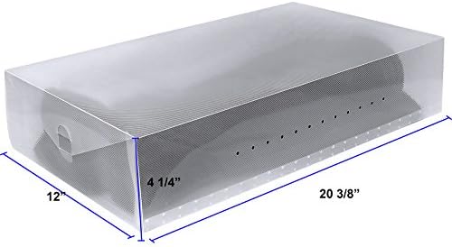 Clearco Cleartable Shape Shape Cox, 5 пакувања. Кутии за складирање на пластични плочи со тешки тешки, организатори на кутии