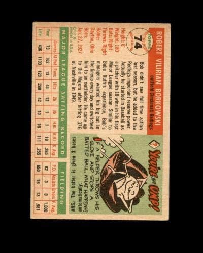 Боб Борковски картичка 1955 Топпс #74 Синсинати Редс - Плабни бејзбол картички