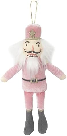 Пон Ами Божиќна декорација розово орево -оревкер кукла украс, симпатична ангелска кукла дома декор, декор за одмор, Божиќен декор,