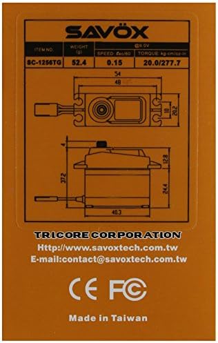 Savox SC-1256Tg Висок вртежен момент титаниум менувач Стандардно дигитално серво