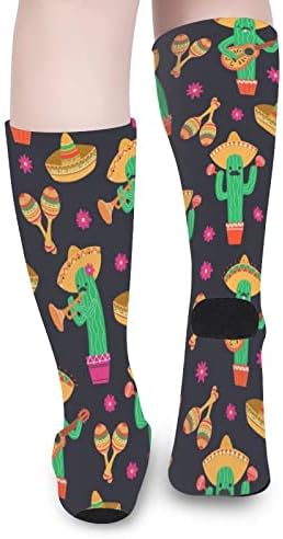 SEEDKEYCAT Симпатична Смешни Мексикански Кактус Екипажот Чорапи Новина Смешни Печати Графички Повик Умерена Дебелина За Пролет Aut &Засилувач;