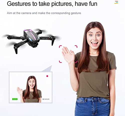 Drones with Camera for Adults 4k - FPV Mini Drones for Kids with 1080P HD WiFi Dual Camera Remote Control 2.4G 4CH 6Axis RC Foldable Mini Drone