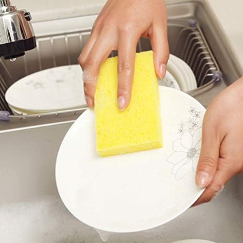 Хемотон лоуф сунѓер 6 парчиња чистење кујна сунѓери дебели тешки тешки не-гребење сунѓери апсорпција сунѓери за кујнски јадења