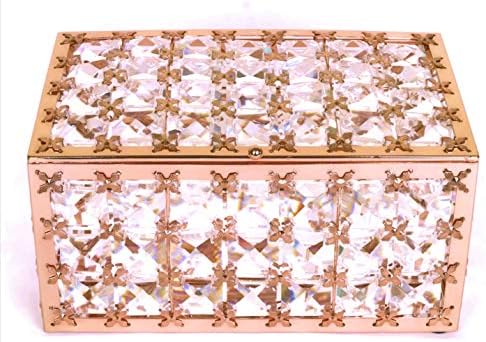 Vi N VI Розово Злато Кристална Кутија За Накит Со Стаклен Ентериер
