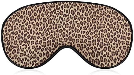 Леопард забележан печатен печатен маска за очи за очи мек заслепи за очи со прилагодлива лента за ноќни очила за очила за мажи за мажи жени