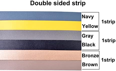 Двојно еднострано кожени ленти со двојна боја ленти со двојна боја на кожни ленти со двојна боја, вегански кожни кожни ткаенини ленти 3 бои мешани