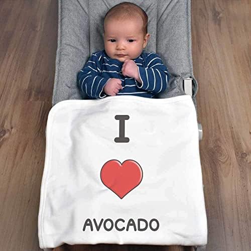 „Јас го сакам авокадо“ памучно бебе ќебе / шал
