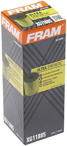 Fram Ultra Synthetic Automotive Filter Filter Oil, дизајниран за промени во синтетичко масло што трае до 20 килограми милји, XG11885