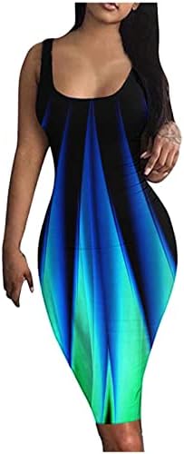 Светло сино секси ками резервоар фустани за жени без ракави ладно рамо печатење дупе тенок туничен камизол фустани дами 3xl
