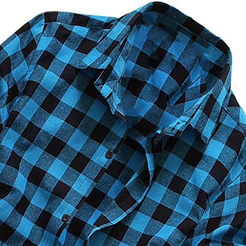 XXBR Менс модни кошули со кратки ракави со кратки ракави, тенок вклопување копче надолу со карирани дизајнерски кошули редовни вклопуваат
