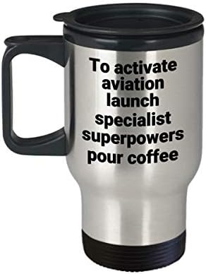 Воздухопловство Лансирање Специјалист Патување Кригла-Смешни Саркастична Суперсила Топлинска Изолирани Нерѓосувачки Челик Кафе Тамблер