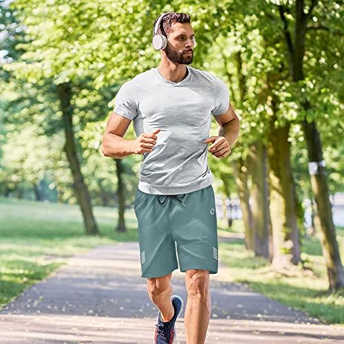Ихуан салата шорцеви за атлетски вежби за мажи - Брзи суви спортски шорцеви 7 “за трчање пешачење