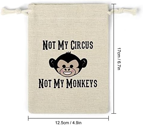 Не Мојот Циркус, Не Моите Мајмуни Врвки За Влечење Торби За Чување Торбички За Подароци За Бонбони За Повеќекратна Употреба Преклоплив И Компактен