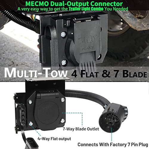 Mecmo uscar to Multi-Tow 7 Way Blade и 4 Way Adapter со рамен приколка + USCAR 7 PIN TRAILER WIRING