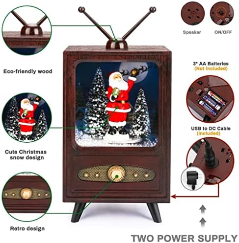 Ylyajy Mini TV Musicbox Божиќна музичка кутија колекционерска популарност популарност