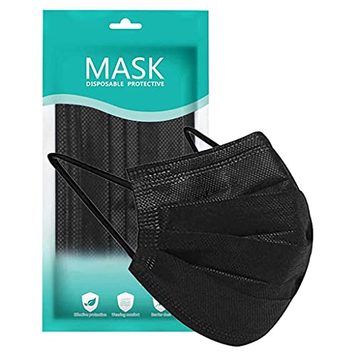 Црни маски за еднократна употреба црни маски за лице_маска црна хартија маски за еднократна употреба маски за еднократна употреба 50 пакети 3т