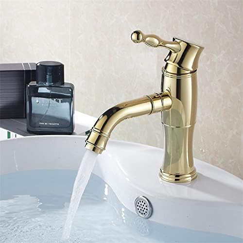 Бања басен масички месинг мијалник за бања миксер од чешма за мијалник за мијалник, топла и ладна ротација