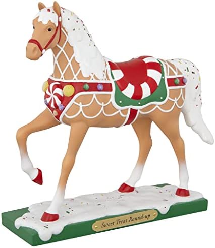 Патека на насликани коњчиња слатки третирани заокружени Божиќни коњи 4046335