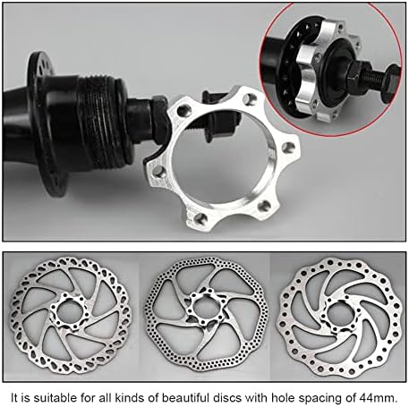 Пред 2 парчиња Велосипед Велосипед Слободно Тркало Навој Центри Диск Алуминиумска Легура Кочница Ротор 6 Болт Прирабница Адаптер