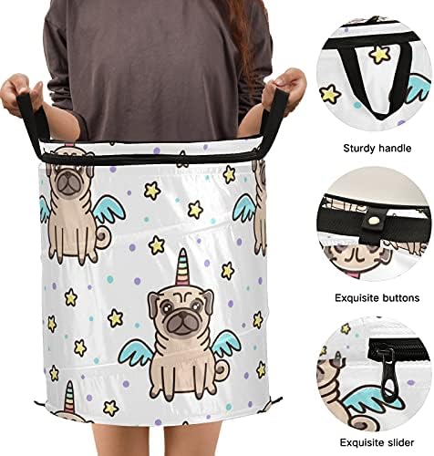 Куче пикап поп -попрска алишта со алишта со патент за патент за перење со рачки со рачки што може да се сруши за складирање на корпа
