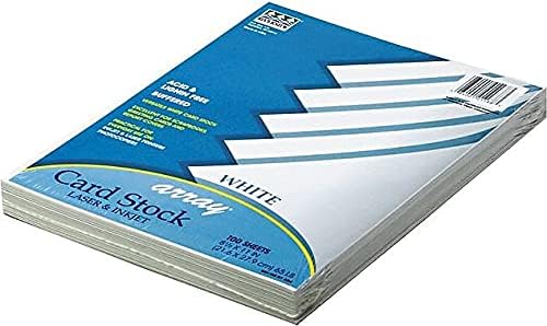 Array Card Card за Pacon 101188, 65 lb, буква, бела, 100 листови/пакет