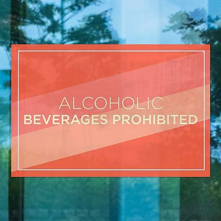 CGSignLab | Забранети Алкохолни Пијалоци-Модерна Дијагонала Држење На Прозорецот | 18 x12