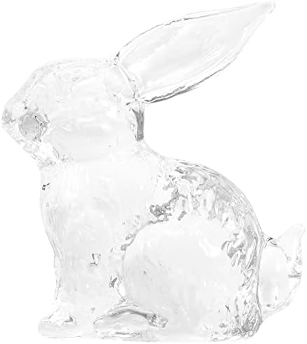 Клипд домашен декор Година на зајакот фигура Велигденска десктоп зајаче чиста стаклена зајак статуа Зодијак зајак украсен фенг шуи декор