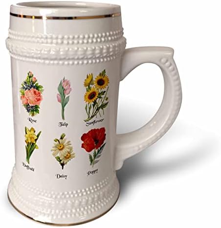3дроза Гроздобер Ботанички Цветни Цвеќиња - Античка Цветна Уметност. - 22оз Штајн Кригла