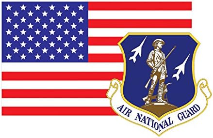 Американско Знаме Со Воздушна Национална Гарда Печат Анг Лого Воена Налепница За Винил Налепници За Автомобили Камиони Лаптопи итн...3.