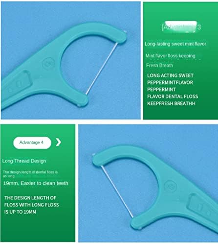 Cleanstar Sental Floss Picks, високо влечење чепкалки за заби се залепи свежо нане преносно 60 брои