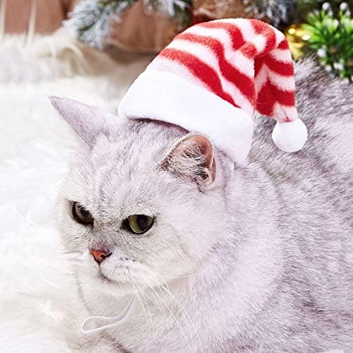 Куче тврда капа плишано милениче Божиќна капа за забава за облекување врвна капа Божиќна капа за кучиња мачки Божиќни црвени додатоци за