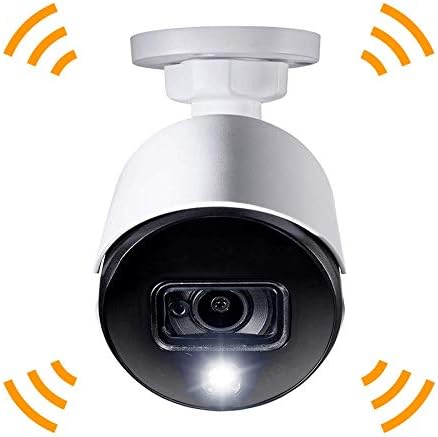 Lorex затворен/надворешен 4K аналоген безбедносен фотоапарат, додаток на куршуми за систем за набудување, активно одвраќање и ноќно