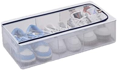 JEMMCO под контејнери за складирање на чевли за кревет, големи канти за складирање на организатори за преклопување со рачки, за машки и женски