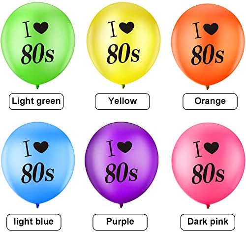48 Парчиња Сакам Балони Од 80 тите Избрани Балони Од Латекс Во Боја за 1980 Тите Ретро Тематски Украси Украси За Забави