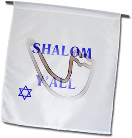 3dRose fl_100942_1 Shalom Yall Градина Знаме, 12 од 18-Инчен