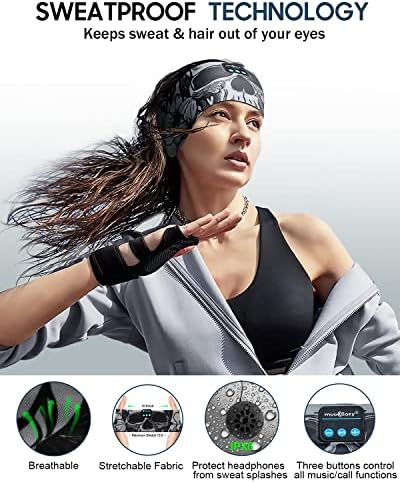 Слушалки за спиење MusicOzy Bluetooth Sports Head Land & Bluetooth 5.2 Комплет за модул со звучници и кабел за полнење