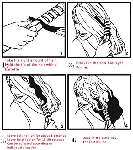 Автоматски виткач на коса, професионално железо за виткање на коса за повеќе типови на коса и стилови, спирално виткање керамички виткање