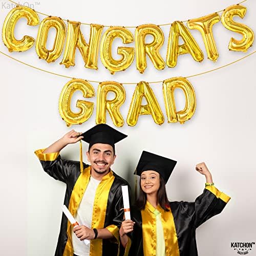Katchon, Gold Comgrats Grad Balloons - 16 инчи со злато што сте го направиле тоа балони 2023 - големи, 16 инчи | Декорации за дипломирање