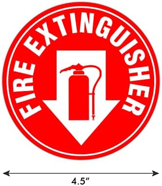 Знак за противпожарна заштита | 4,5 круг | 4 мил винил | ламинирана за крајна заштита и издржливост - самостојно лепило - УВ Заштитени