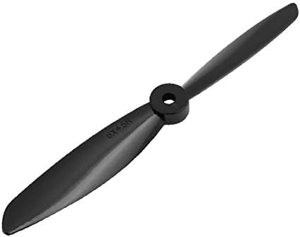 X-Gree Black Plastic RC Airplane Propeller Propeller лопатка 6045 + Адаптер за адаптер на вратило (црна пластика RC Airplane Prop