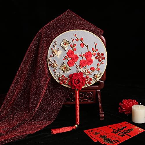 Алберт Невестата Група Фан Кинески Свадба Свадба Среќа Вентилатор Држи Цвет Фотографија Реквизити