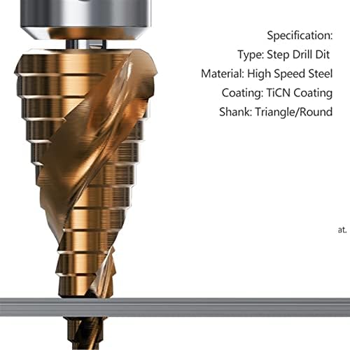 Gande Cone Step Drill Bit 3-12/13 4-12/20/22/22/32mm дрвена метална дупка обложена со алатки за дупчење на јадрото за дупчење 1